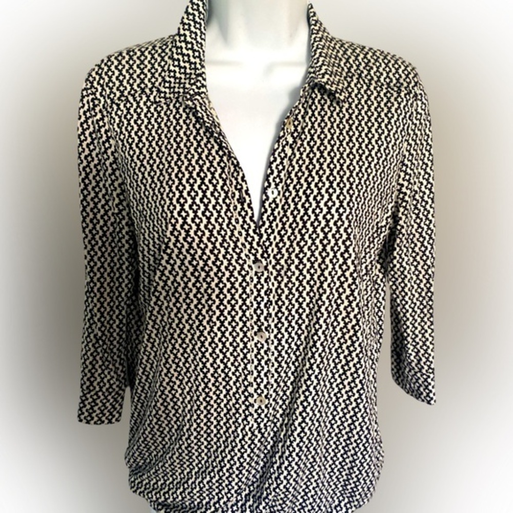 Marc O'Polo Shirt - XS black white , elastic waist , modal cotton